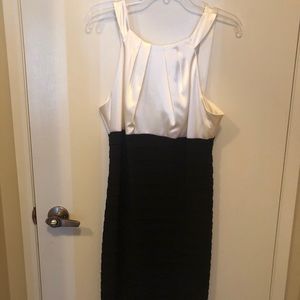 Cream & Black cocktail dress